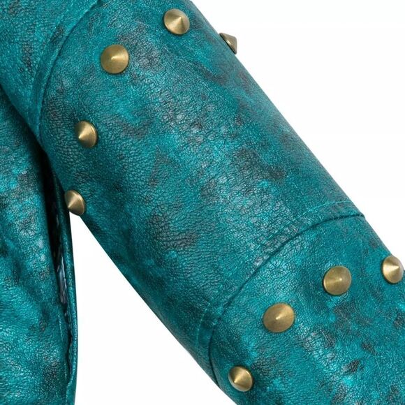 Disney Descendants Uma Faux Leather Moto Jacket Sz 11/12 - Picture 8 of 15